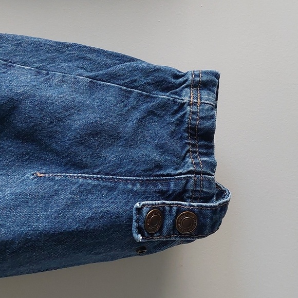 We The Free Hazel Pull On Drop Waist Harem Cargo Pocket Jeans L Shabby Chic - Picture 6 of 8